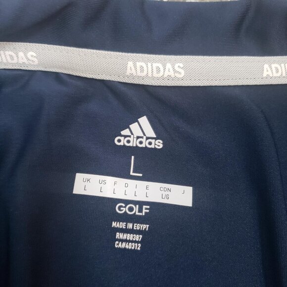 ADIDAS GOLF Men's Large L Sport Collar Polo, Lightweight Henley Shirt Logo /A184 - Picture 4 of 5